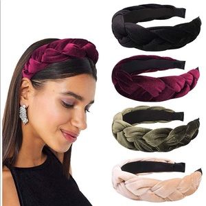 4 Pack Velvet Headbands